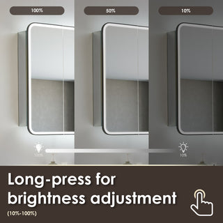 Ostaria Surface-Mount/Reccessed LED Lighted Bathroom Medicine Cabinet, 48"