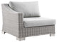 Conway Outdoor Patio Wicker Rattan Left-Arm Chair Light Gray Gray -4845
