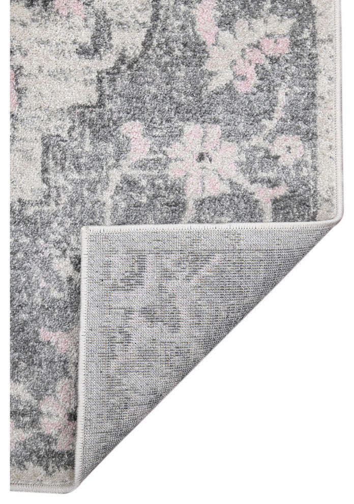 Montana Herris Area Rug, Gray, 5'3" x 7'6", Medallion