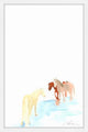 "Trois Chevaux" Framed Painting Print, 12"x18"