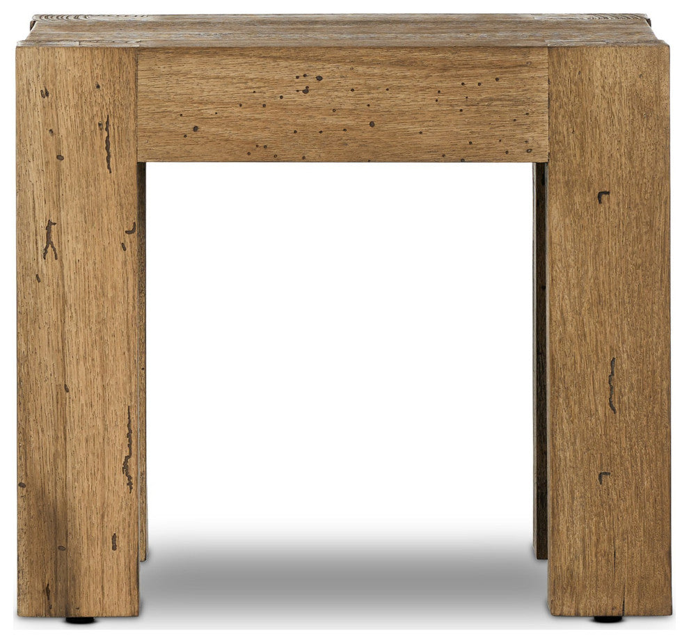 Abaso End Table Rustic Wormwood Oak