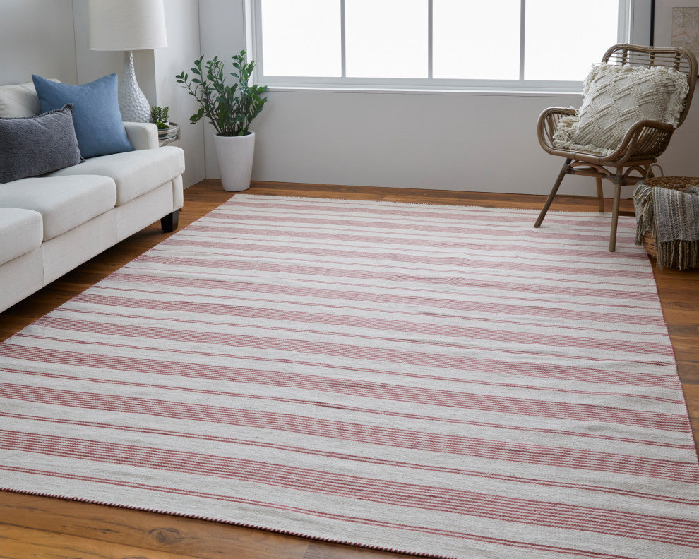 Weave & Wander Granberg Eco-Friendly PET Rug, Red, 10' X 14'