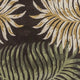 8' Espresso Brown Hand Tufted Tropical Leaves Indoor Runner Rug