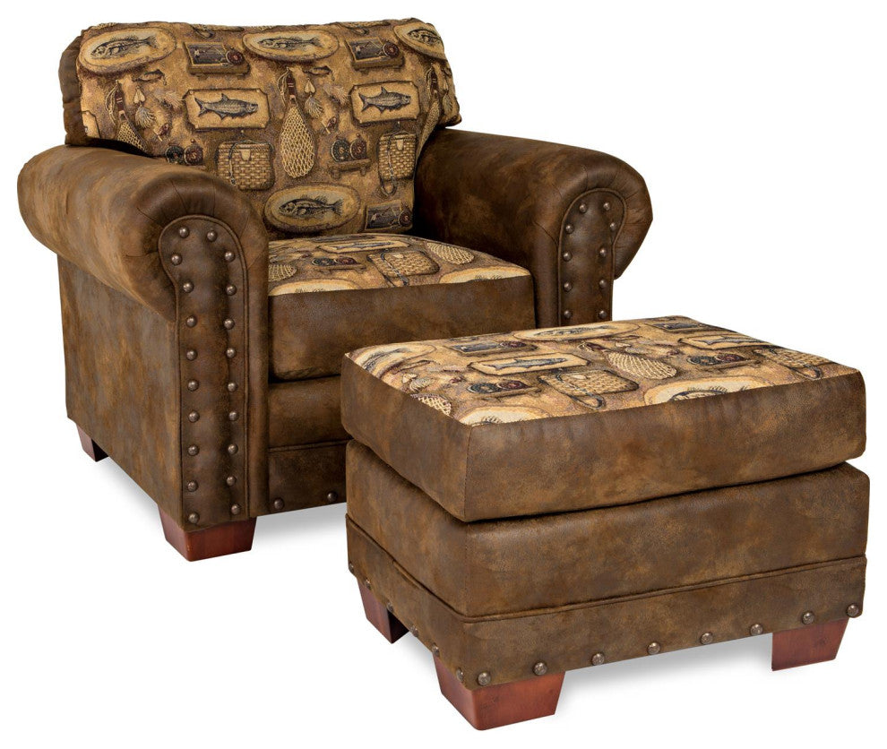 American Furniture Classics Model 8500-80 River Bend Ottoman