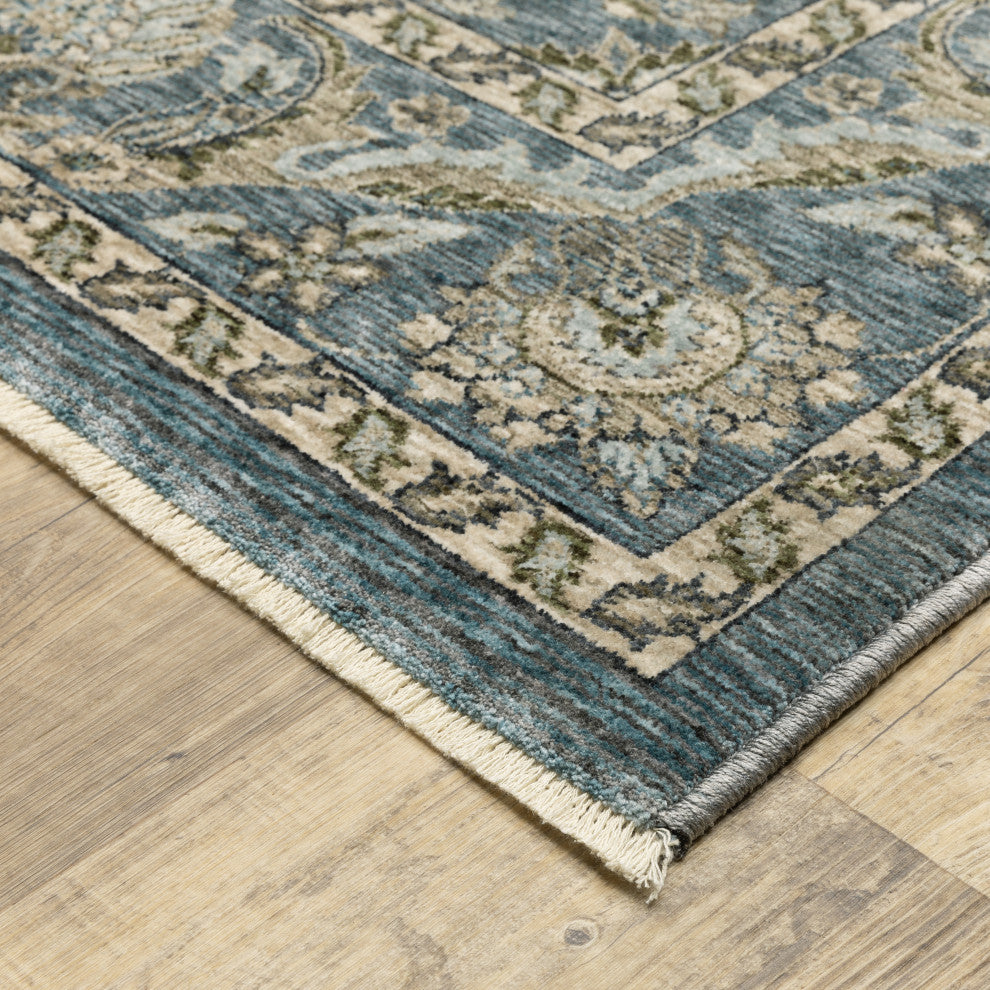 Oriental Weavers Aberdeen 070H1 Floral Rug, Blue, 7'10"x10'10"