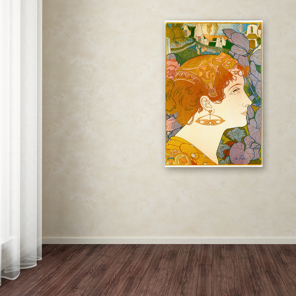 Vintage Lavoie ''Georges de Feure'' Canvas Art, 12x19