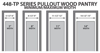 Wood Tall Cabinet Pull Out Pantry Organizer With Soft Close, 11"