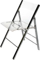Acrylic Folding Accent Chairs, Set of 2