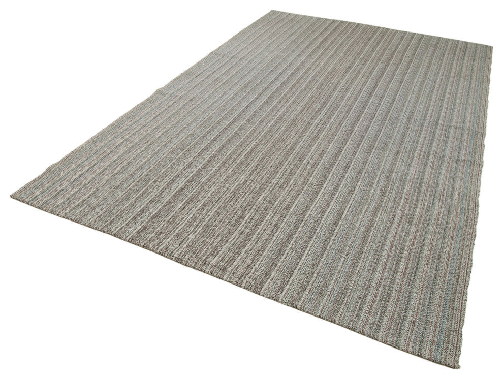 Rug N Carpet - Handmade Turkish 6' 7'' x 10' 7'' Decorative Wool Kilim Rug