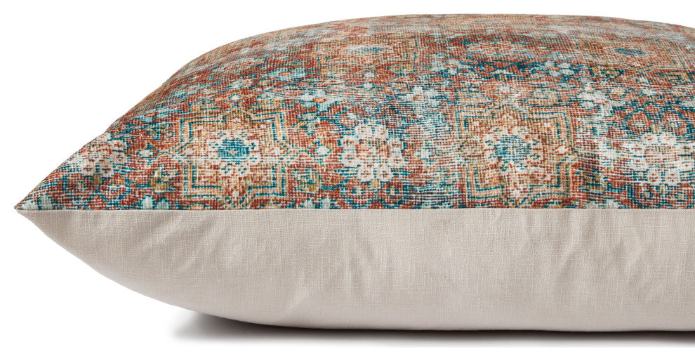 Loloi FP0011 Terracotta / Multi 36"W x 36"D x 6"H Pillow