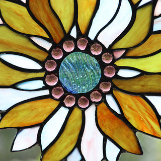 Chloe Lighting Soar Tiffany-Style Green Animal/Floral Design Window Panel