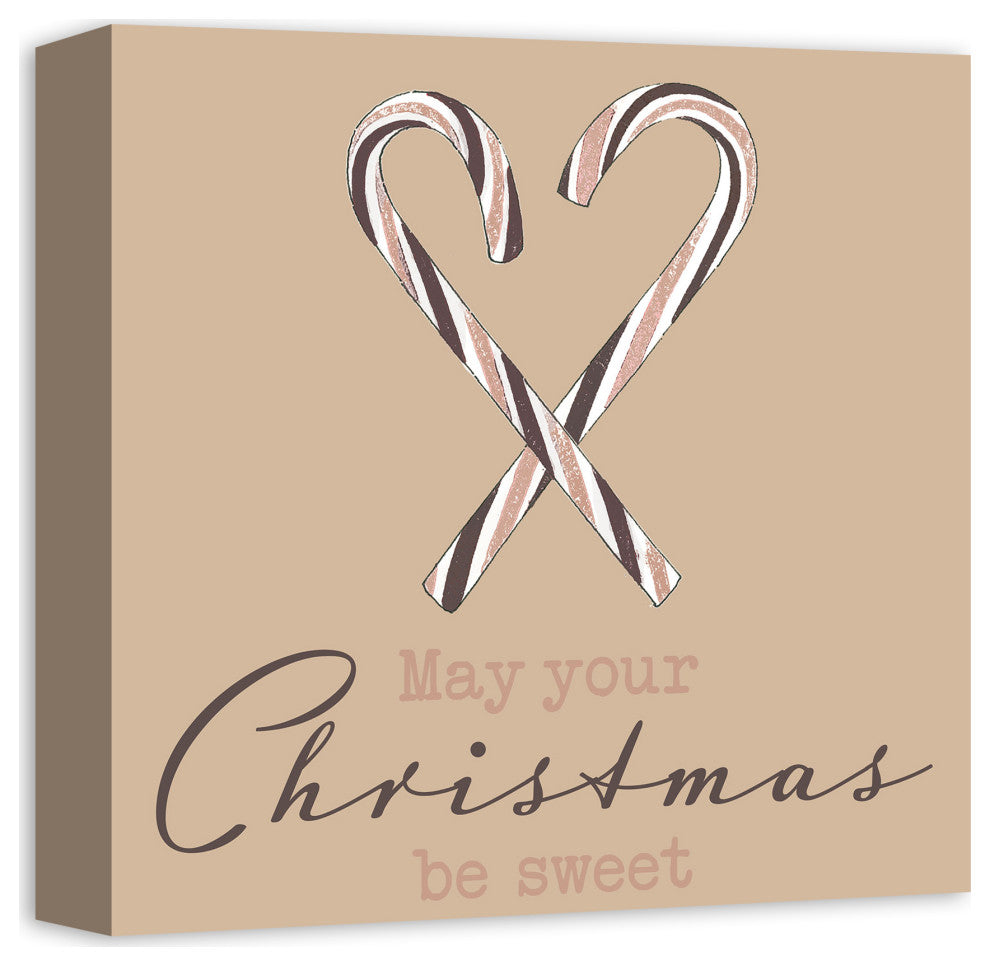 Sweet Christmas Candycane 12x12 Canvas Wall Art
