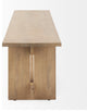 Aida Light Brown Solid Wood Dining Bench