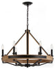 Savannah 6 Light Chandelier Matte Black