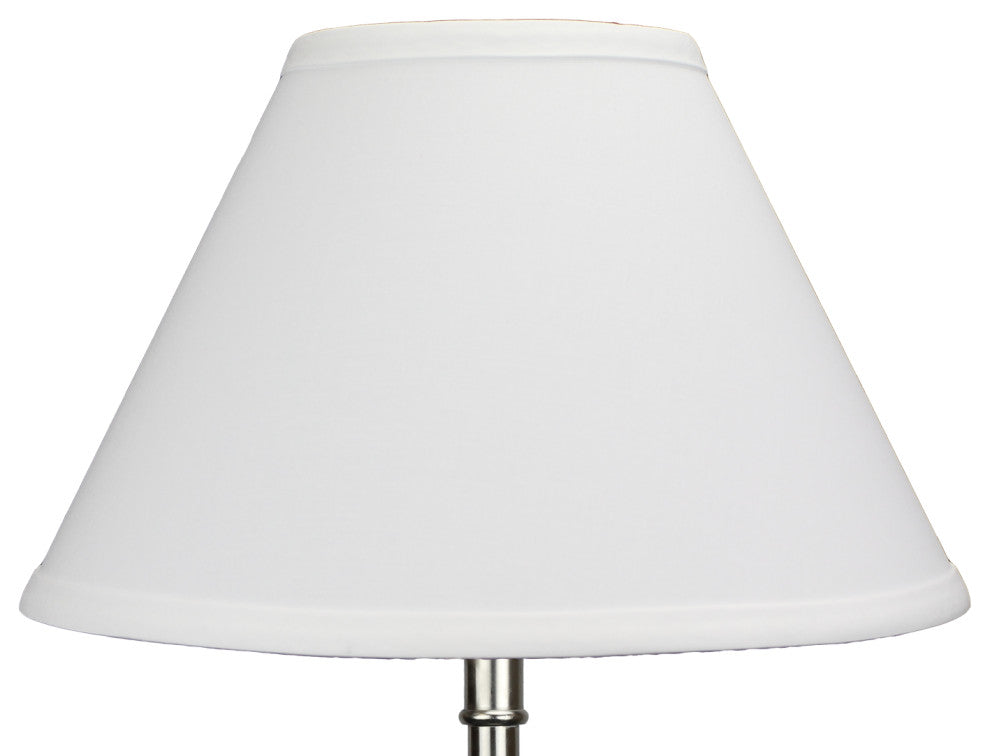 Fenchel Shades 5"x12"x8" Brass Chimney Attachment Empire Lamp Shade, Linen White