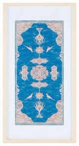 Safavieh Chartrelle 29" Blue/Pink Framed Textile Wall Art