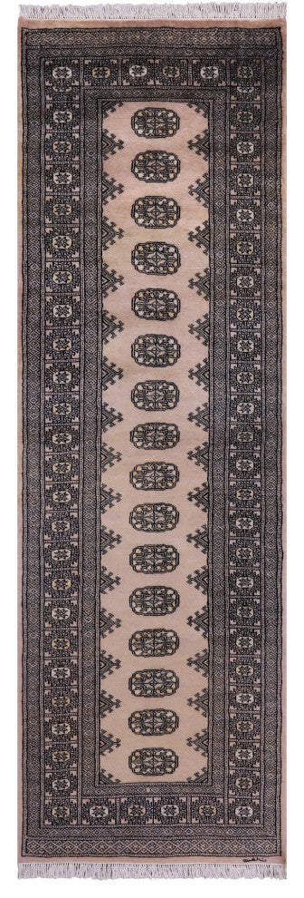 2' 6" X 8' 1" Runner Signed Silky Bokhara Handmade Wool Rug - Q13777