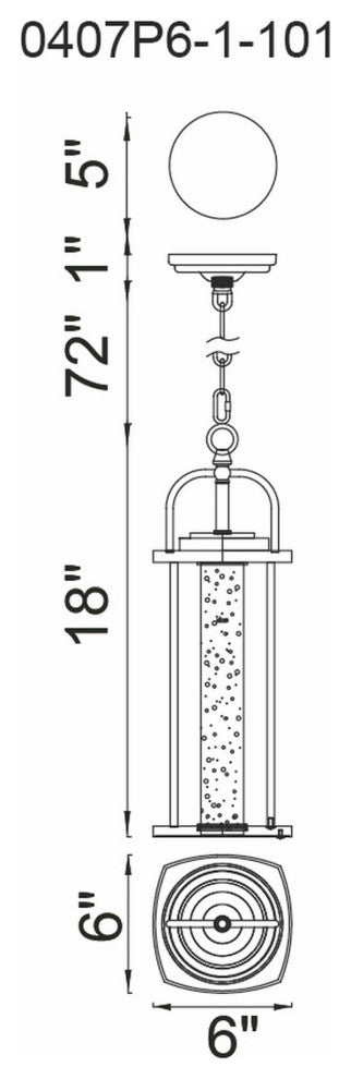Greenwood LED Outdoor Black Pendant