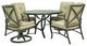 Sinclair Club Swivel Chairs With Cushion, Quality Outdoor Patio Furniture