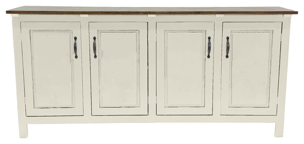 70" Modern Sideboard Buffet, Soft White