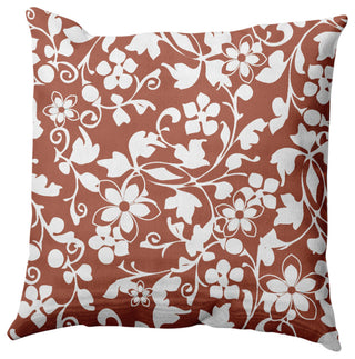 Evelyn Decorative Throw Pillow, Rust, 16"x16"