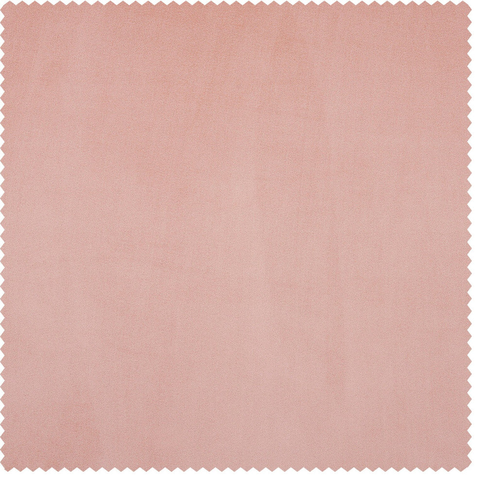 Signature Apricot Blossom Plush Velvet Hotel Blackout Fabric Sample, 4Wx4L