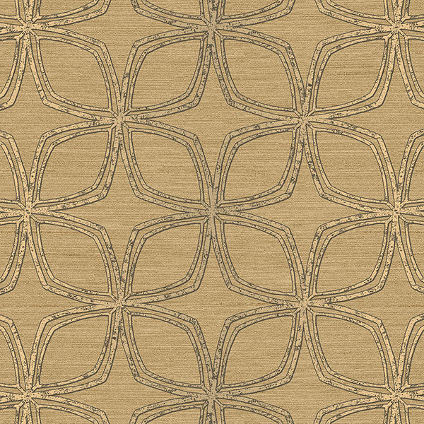 Modern Star Geometric Wallpaper, Gold and Black, Set of 3 Bolts