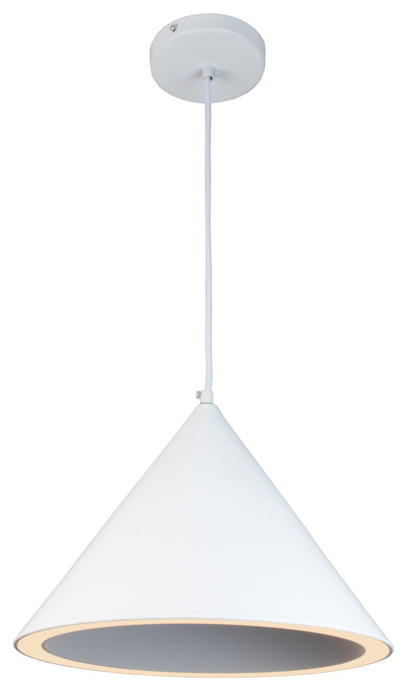 Itayetzi LED 12W Cone Pendant, White