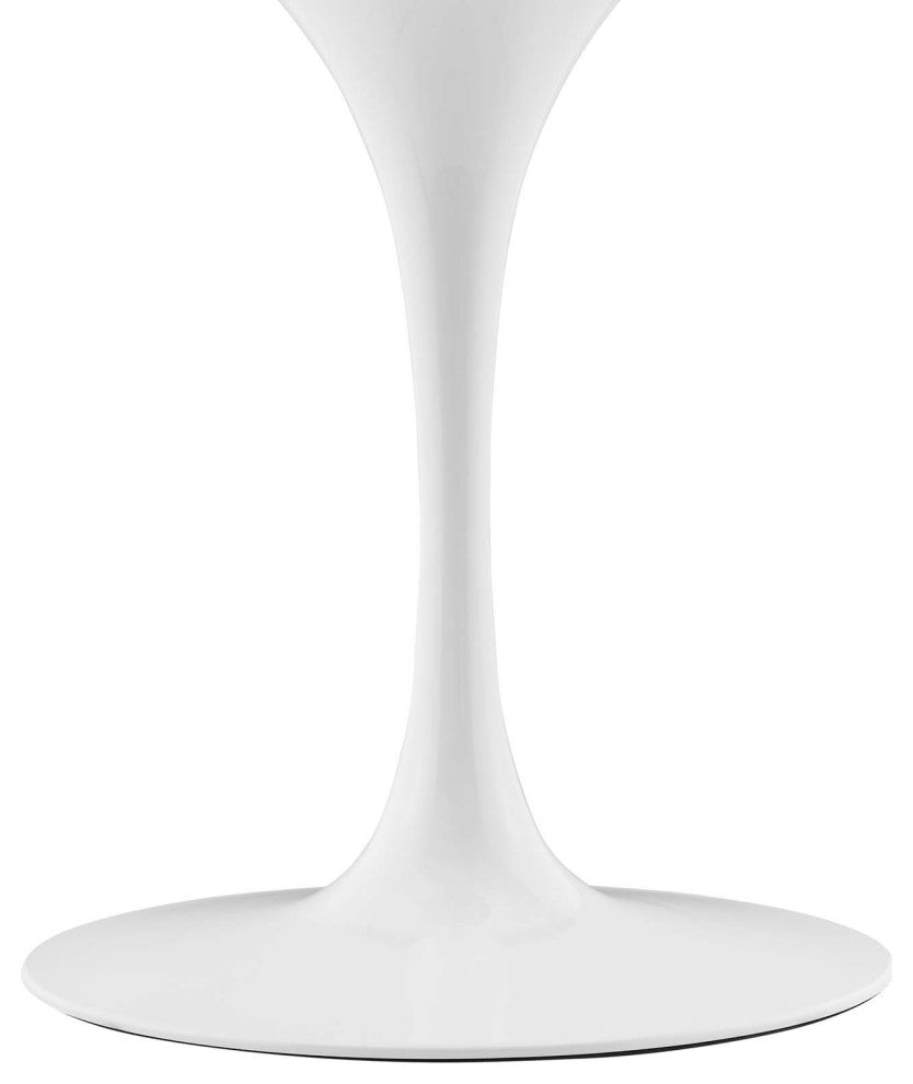 60" Dining Table, Round, White Walnut, Metal, Modern, Bistro Hospitality