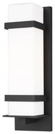 Sea Gull Alban Medium 1-Light Outdoor Barn Light Wall Lantern Black