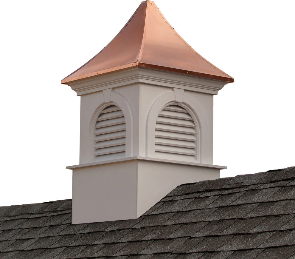 Smithsonian Newington Vinyl Cupola With Copper Roof, 30"x51"