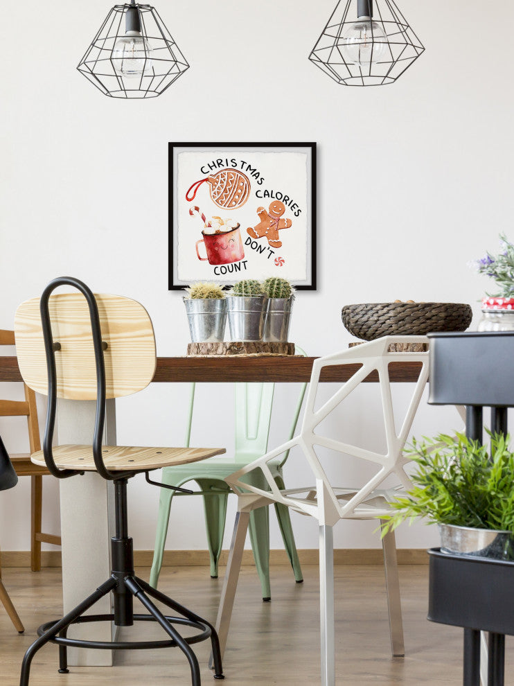 "Don't Count Calories" Framed Painting Print, 32x32