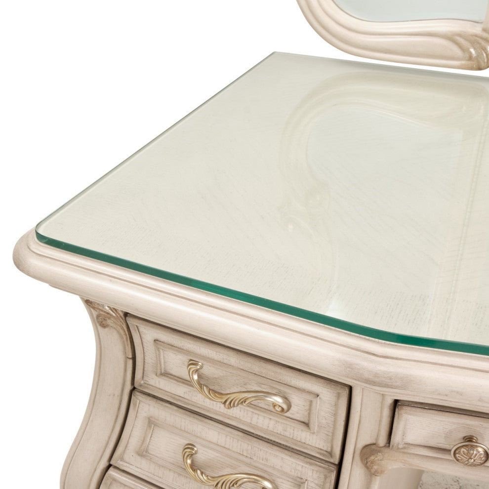 Platine de Royale Vanity & Mirror Set - Champagne