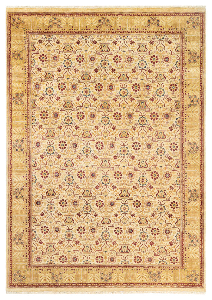 Sofia, One-of-a-Kind Hand-Knotted Area Rug Ivory, 6'2"x8'9"