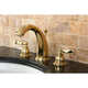 Kingston Brass Widespread Bathroom Faucet With Retail Pop-Up, Polished Brass
