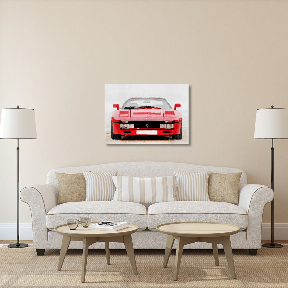 "1980 Ferrari 288 GTO Front Watercolor" Fine Art Print