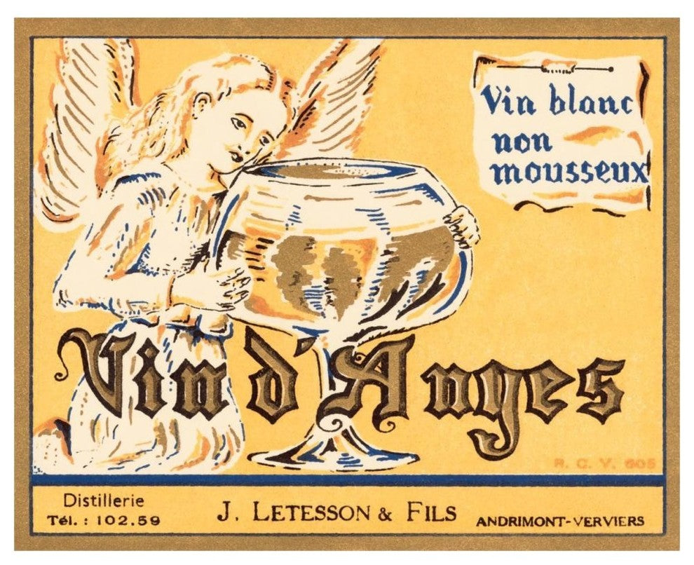 "Vin d'Anges" Digital Paper Print by Retrolabel, 46"x37"