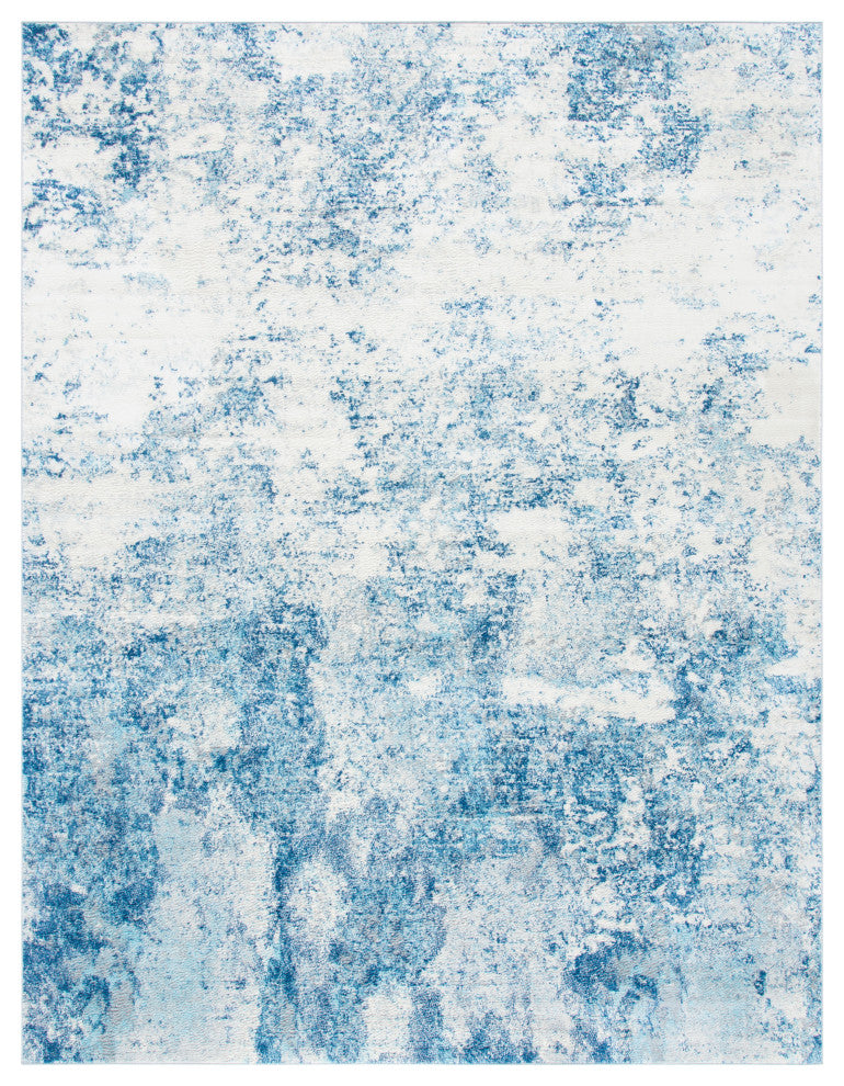 Safavieh Brentwood Bnt822B Organic and Abstract Rug, Ivory and Navy, 3'0"x5'0"
