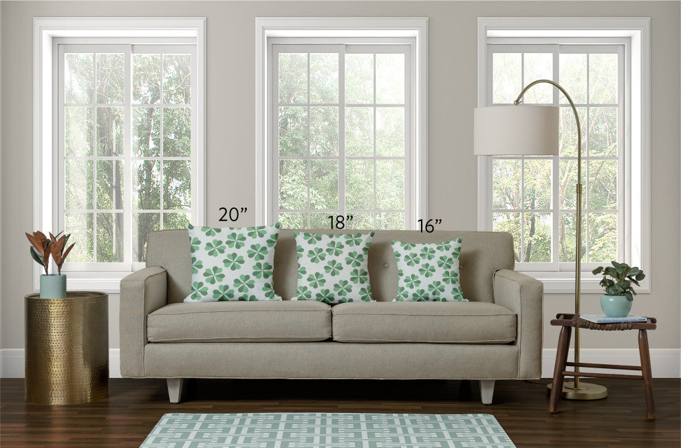 Lucky Patch St. Patrick's Day Lumbar Pillow, Laurel Tree Green, 14x20"