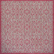 Madrid Vintage Filigree Textured Weave Indoor/Outdoor, Light Gray/Fuchsia, 5' Square