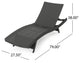 GDF Studio Nassau Outdoor Wicker Adjustable Lounges, Beige Cushions, Set of 2