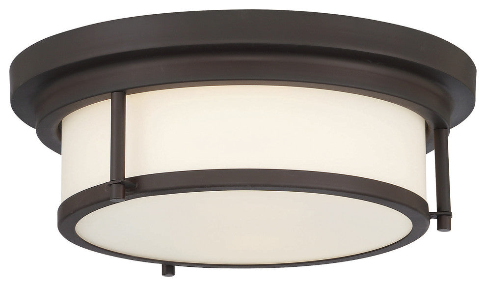 2-Light Ceiling Light, Matte Black, Oil Rubbed Bronze