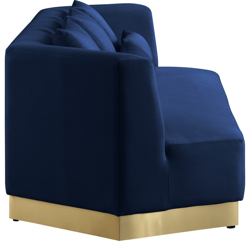 Marquis Velvet Upholstered Set, Navy, Sofa