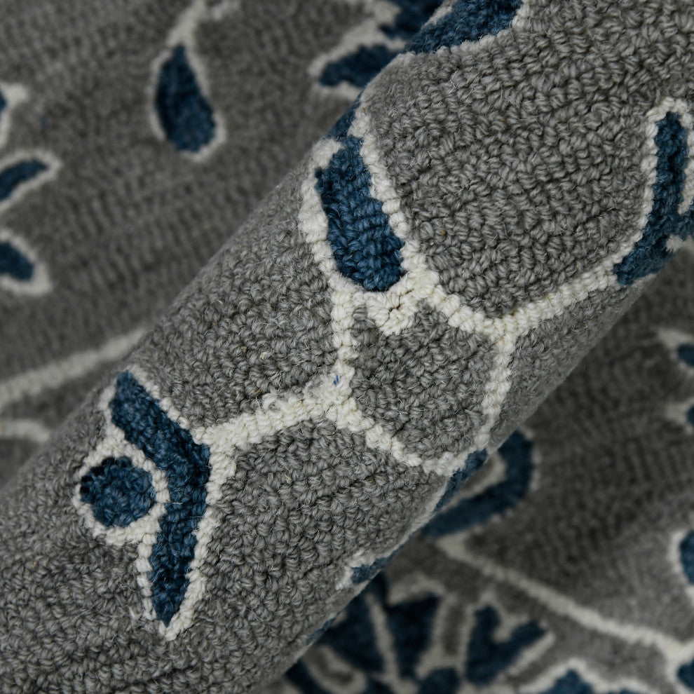 Romania Hope Area Rug, Gray, 8' x 10', Floral