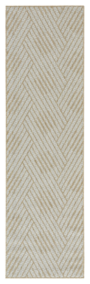 Maryland Abbel Runner, Brown, 2'4" x 8', Geometric