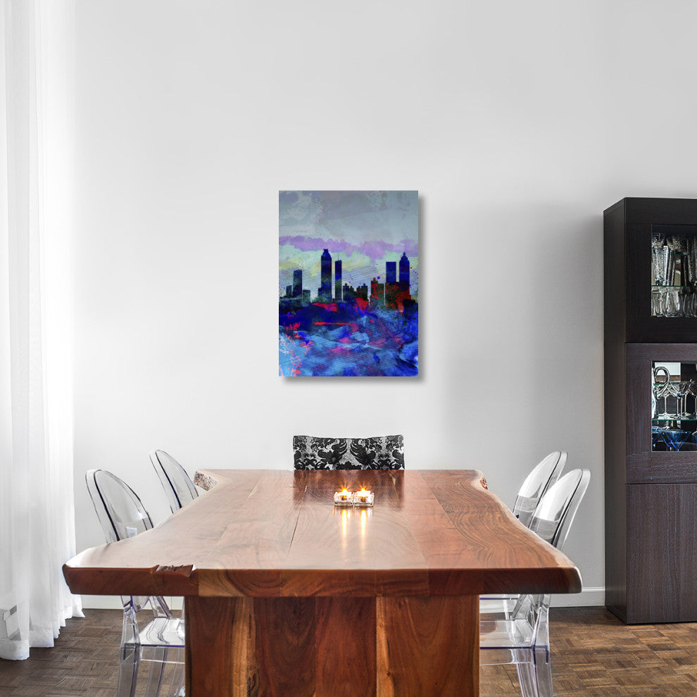 "Atlanta Watercolor Skyline" Fine Art Print