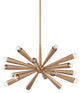 18-Light Chandelier, Patina Brass