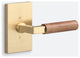 Levanto Dummy Rosette, Satin Brass, Walnut Grip