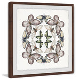 "Concentric Butterflies" Framed Painting Print, 12"x12"
