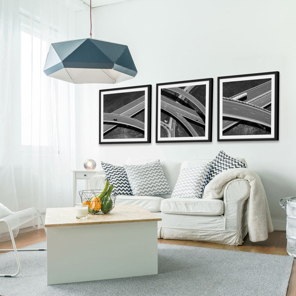 Highway Exchanges Triptych, 96x32